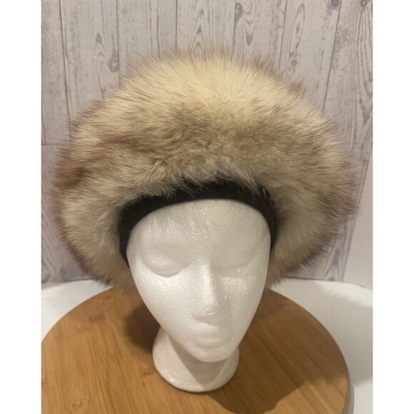 Vintage Monsieur Jacques 1950s Fox Fur Cossack Toque Hat MC Old Money Mob Wives